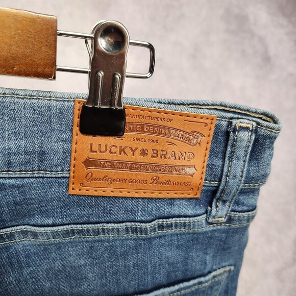 Lucky Brand 223 Straight Jeans Mens 36x29 Light Blue Stretch Denim Classic Fit - Picture 6 of 16